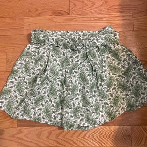 Faithfull the Brand Celia Skort NWOT Green Paisley 6